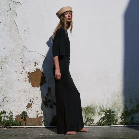 ZARA 100% RAFFIA SKIMMER HAT main image 5